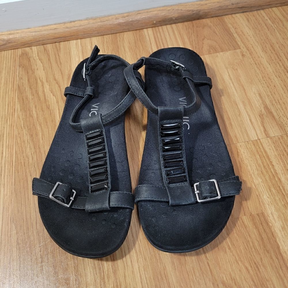 Vionic Navassa Black Sandals 7